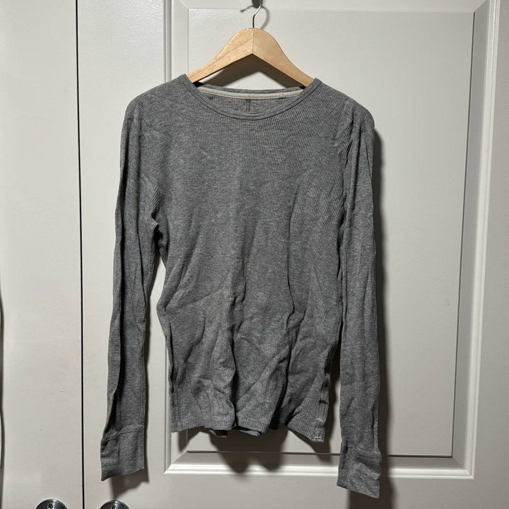 Rag & Bone Light Gray Ls Ribbed Tee Size Small - image 1